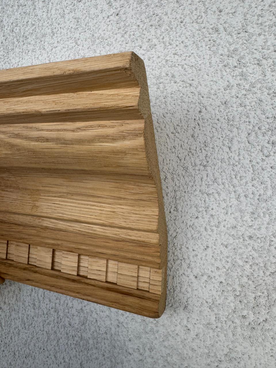 Карниз массив Дуб без покрытия 140 мм (до 2000 мм)